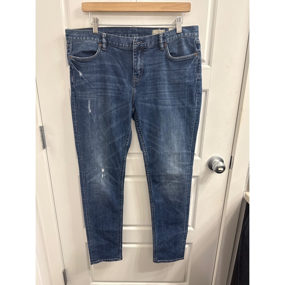 AllSaints Ashby Low Rise Skinny Fit Jeans Medium Wash Blue Denim W32